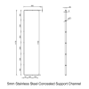 Urinal steel support